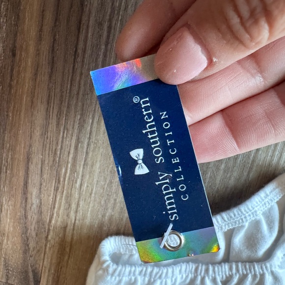 Simply Southern Bubble One Piece NEW Bee Happy baby newborn Cotton 0-6 mo bows - Picture 5 of 10